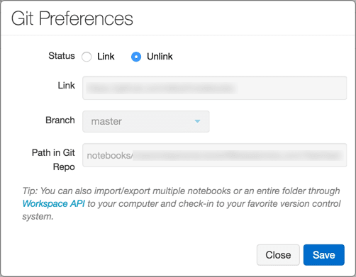 Git Preferences Configurations - Databricks to GitHub Integration